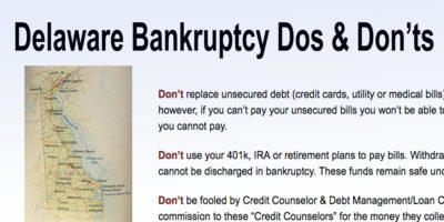 Delaware Bankruptcy Dos and Don'ts