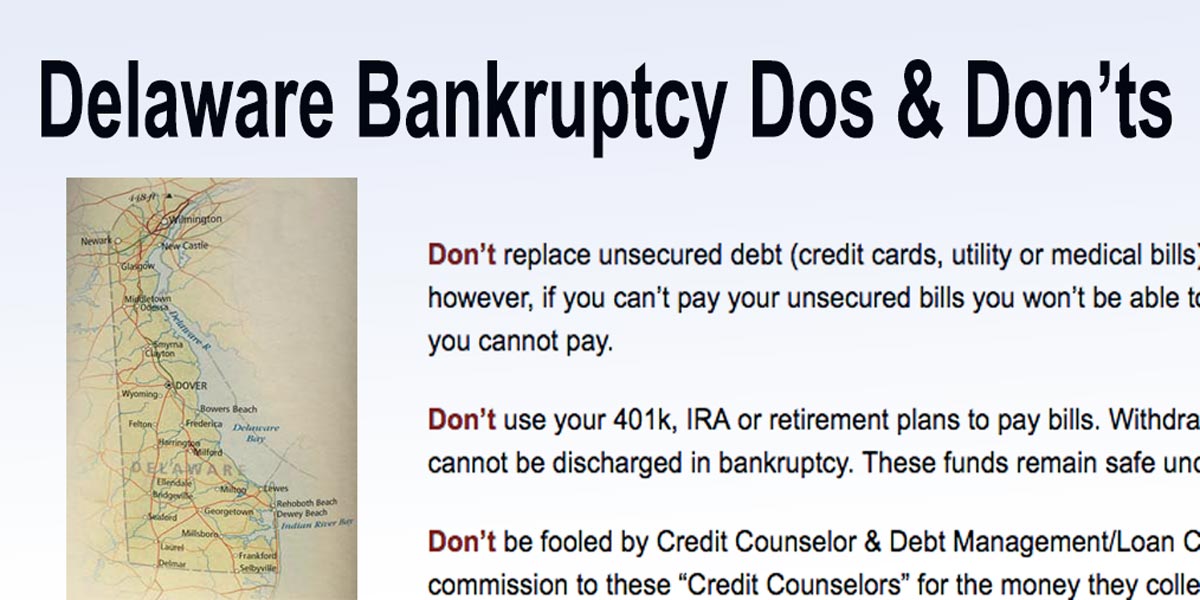 Delaware Bankruptcy Dos and Don’ts